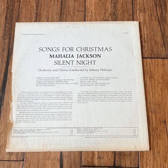 Songs For Christmas Mahalia Jackson Silent Night Vinyl Record LP - Picture 3 of 8